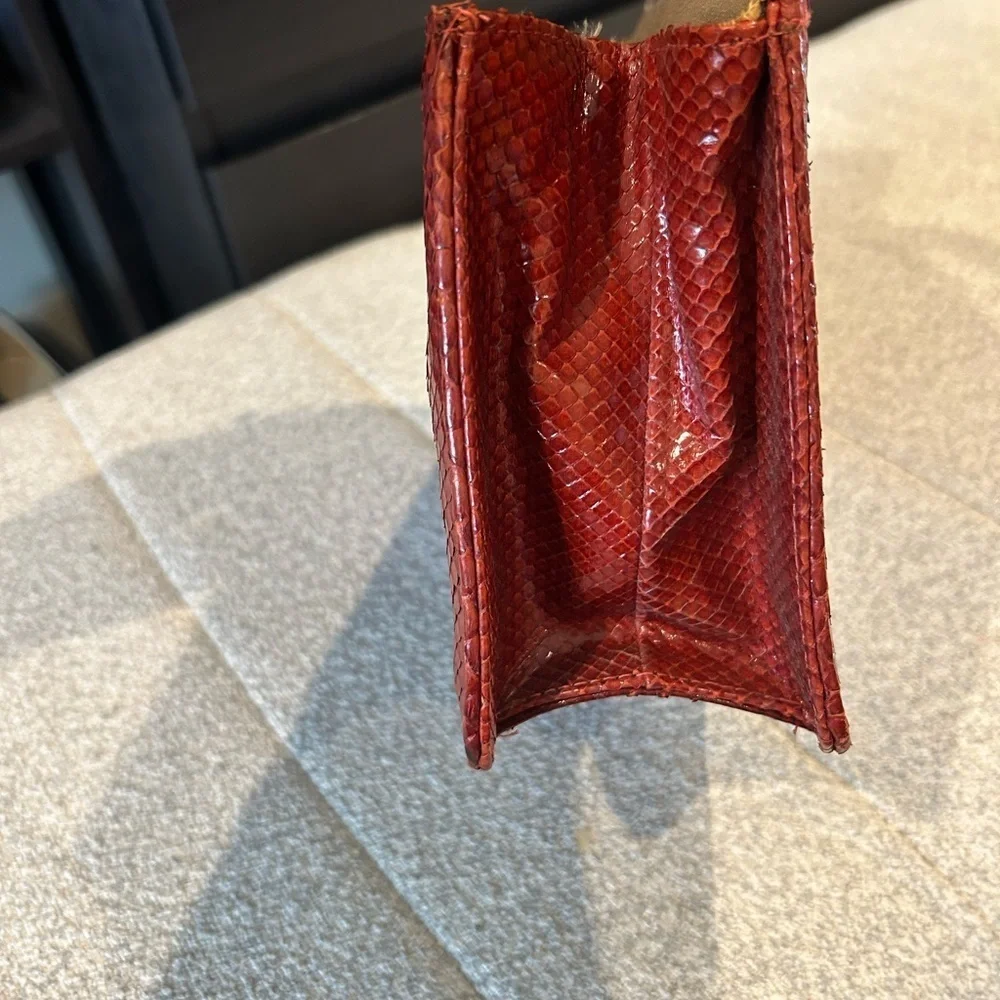 Rare Vintage Red Snakeskin Women's Bag